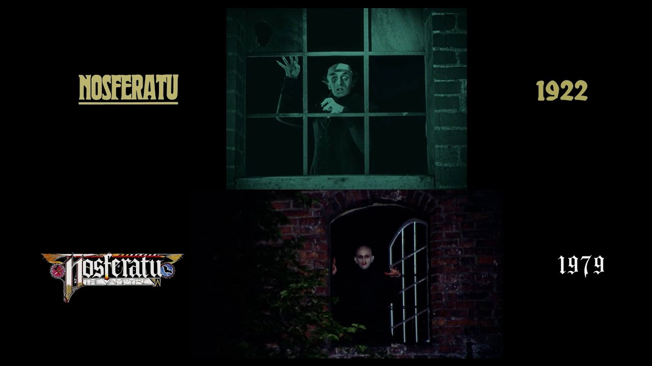 Nosferatu (1922/1979) A side-by-side, shot-for-shot comparison between the the two film adaptations of Dracula