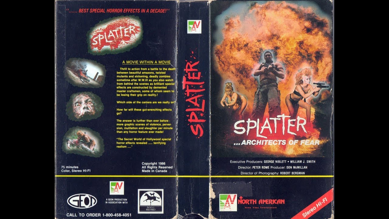 Splatter: Architects Of Fear (1986) VHS
